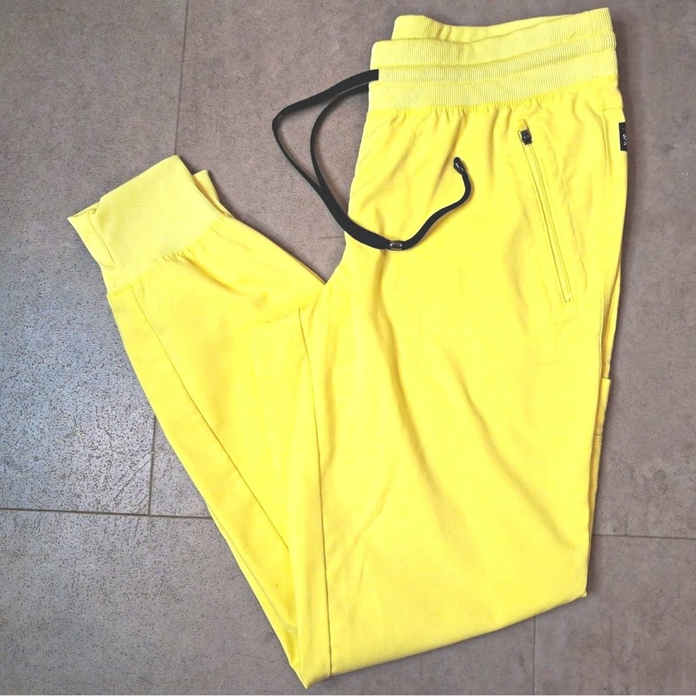 Grey's Anatomy Scrub Jogger Pants Drawstring Yellow Size Small